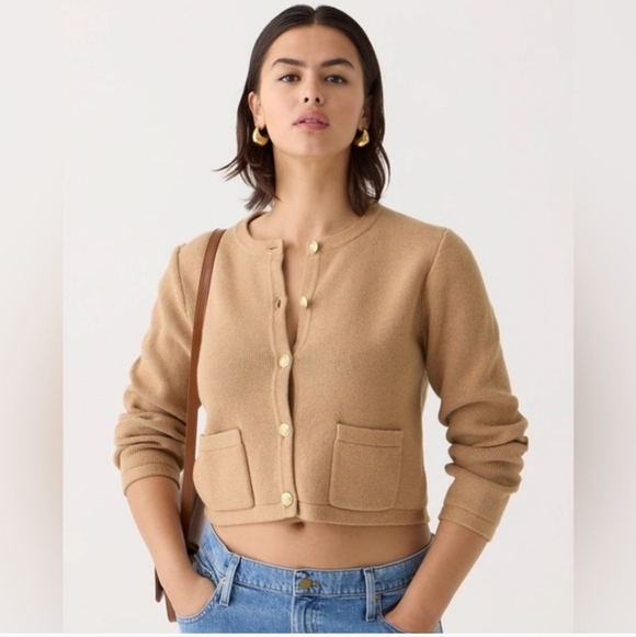 J. Crew Sweaters - J.Crew Emilie Patch-Pocket Sweater Lady Jacket